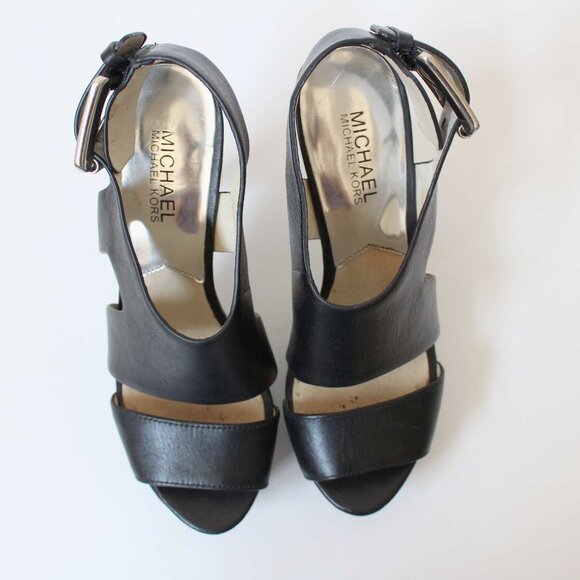 Michael Kors Carla Leather Platform Sandal - Picture 4 of 10